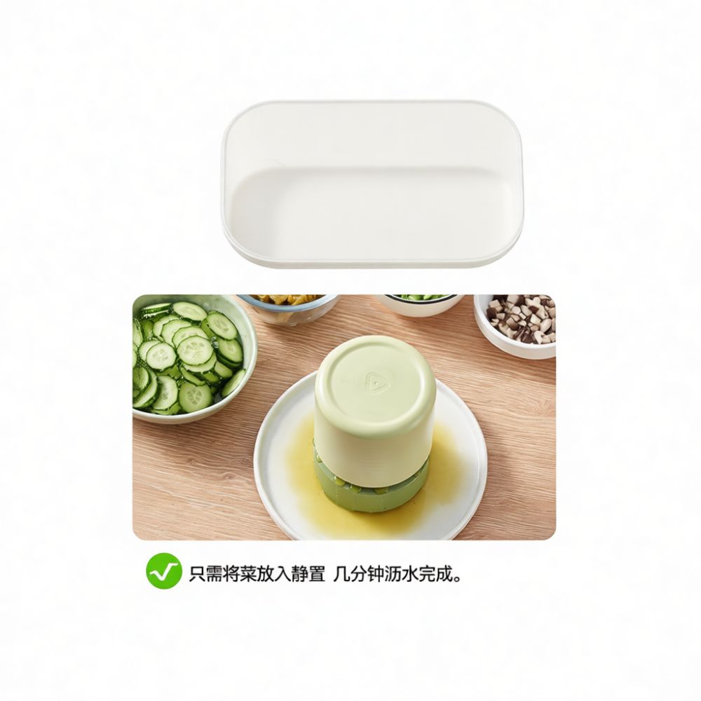 Kitchen Helper Gadgets - อุปกรณ์ครัว เครื่องคั้นผักแบบมือหมุน เกรดอาหาร พร้อมผ้ากรอง สำหรับเตรียมสลัดและไส้