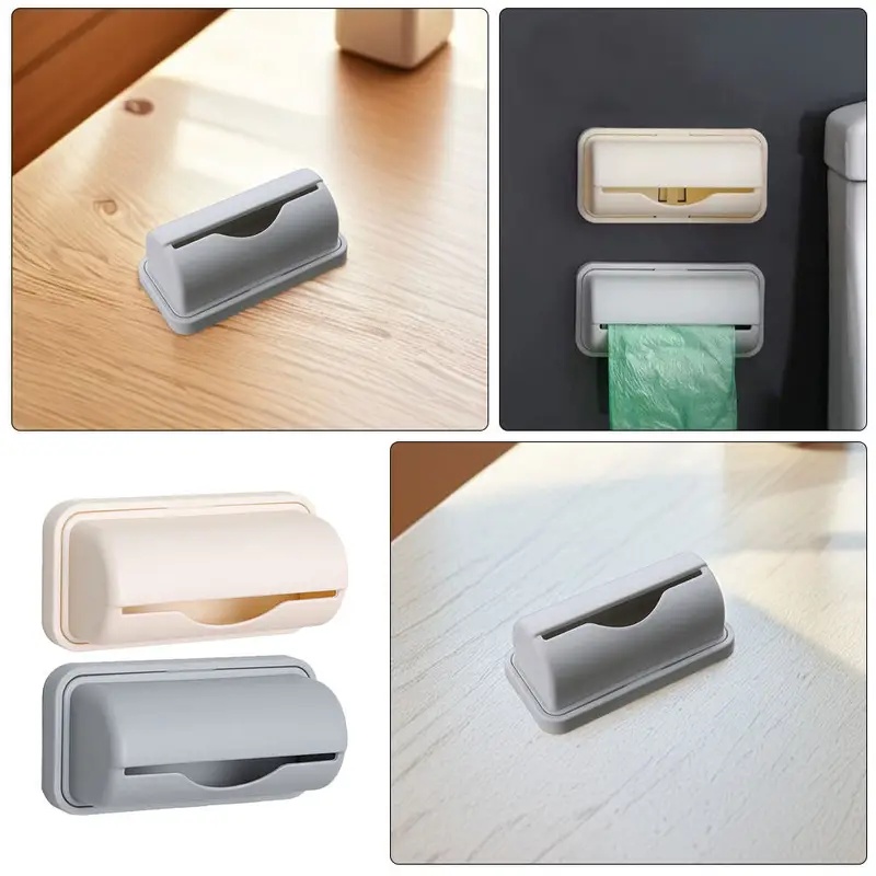 Kitchen Gadgets Organizer - ที่เก็บถุงขยะติดผนัง 1/2/3/4 ชิ้น อุปกรณ์จัดเก็บถุงขยะที่จำเป็นสำหรับห้องครัว ตู้เก็บของ ชั้นวางของ