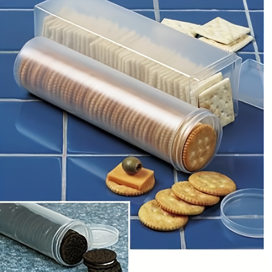 Kitchen Gadgets Organizer - กล่องเก็บอาหารทรงสี่เหลี่ยมใสแบบมีฝาปิด - กล่องจัดระเบียบในครัวแบบพลาสติกนำกลับมาใช้ใหม่ได้สำหรับพาสต้า บิสกิต ขนมขบเคี้ยว