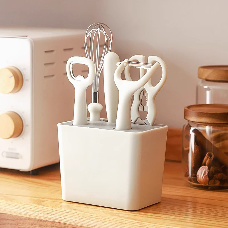 Kitchen Helper Gadgets - ชุดอุปกรณ์ครัวกัวเป่า 6 ชิ้น: ที่ปอกแตงโม, มีดผลไม้, ที่เปิดขวด,