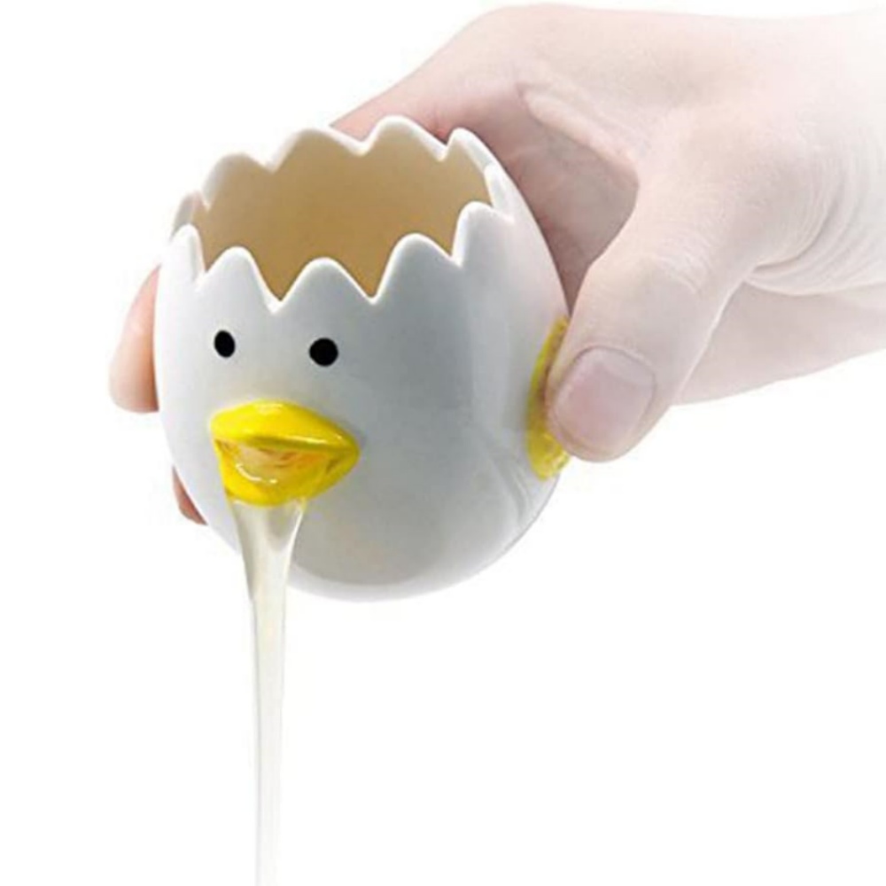 Egg Separator Tool - ที่แยกไข่น่ารัก, ที่แยกไข่ไก่เซรามิก, ที่กรองไข่ขนาดเล็กสำหรับใช้ในครัวเรือน