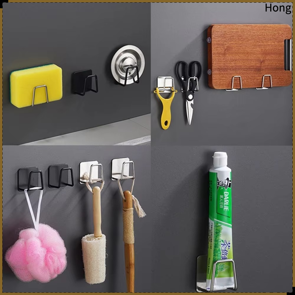 Kitchen Gadgets Organizer - ที่เก็บฟองน้ำในครัว ชั้นวางฟองน้ำสำหรับอ่างล้างจาน ชั้นวางฟองน้ำสำหรับห้องน้ำ ที่แขวนฟองน้ำทำความสะอาด ตะขอ อุปกรณ์เสริม
