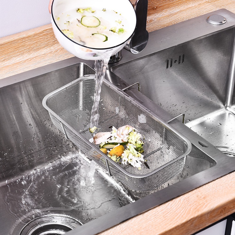 Kitchen Helper Gadgets - Kitchen Helper Sink Drainตะกร้ามัลติฟังก์ชั่แขวนประเภทStorage Drying Rackสแตนเลสกรองชั้นวางของ