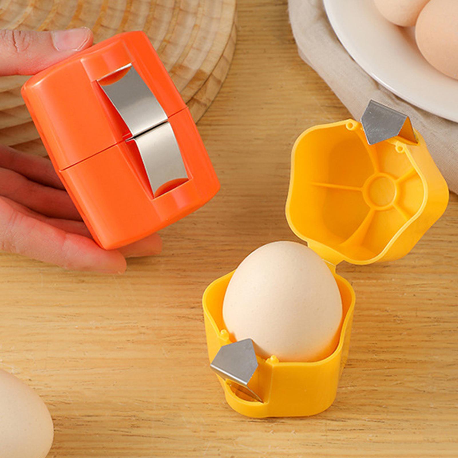 Egg Separator Tool - เครื่องแยกไข่และที่ตัดไข่ 3 in 1 แบบพกพาสำหรับห้องครัว แยกไข่แดงได้ง่ายดายสำหรับทำอาหารเช้า