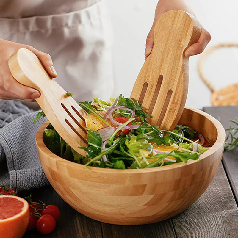 2Pcs มือสลัดเซิร์ฟเวอร์สลัดไม้ - Kitchen Helper Gadgets บทวิจารณ์และราคา