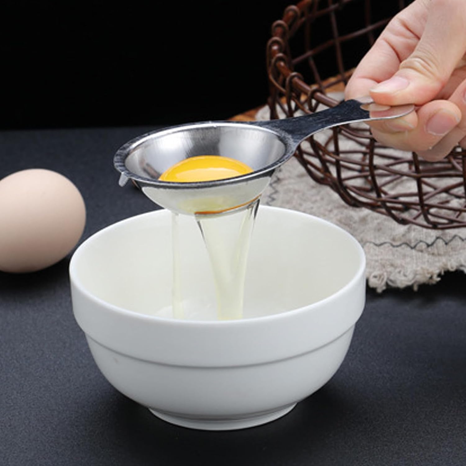ที่แยกไข่แดงไข่ขาวสแตนเลส สีขา - Egg Separator Tool บทวิจารณ์และราคา