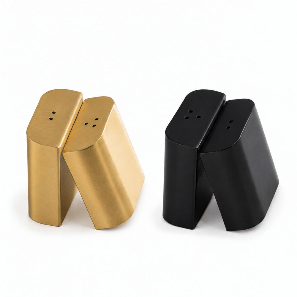 ขวดใส่พริกไทยและเกลือสแตนเลสสี - Kitchen Gadgets Gold บทวิจารณ์และราคา