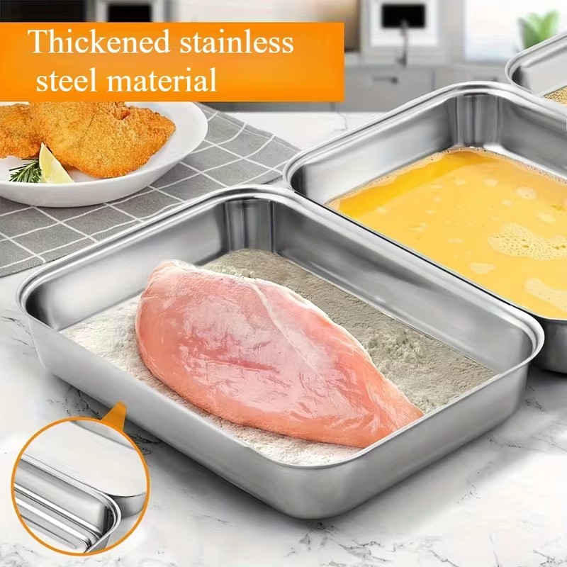 ชุดกล่องเก็บอาหารสแตนเลส 3 ชิ้ - Kitchen Gadgets Organizer บทวิจารณ์และราคา