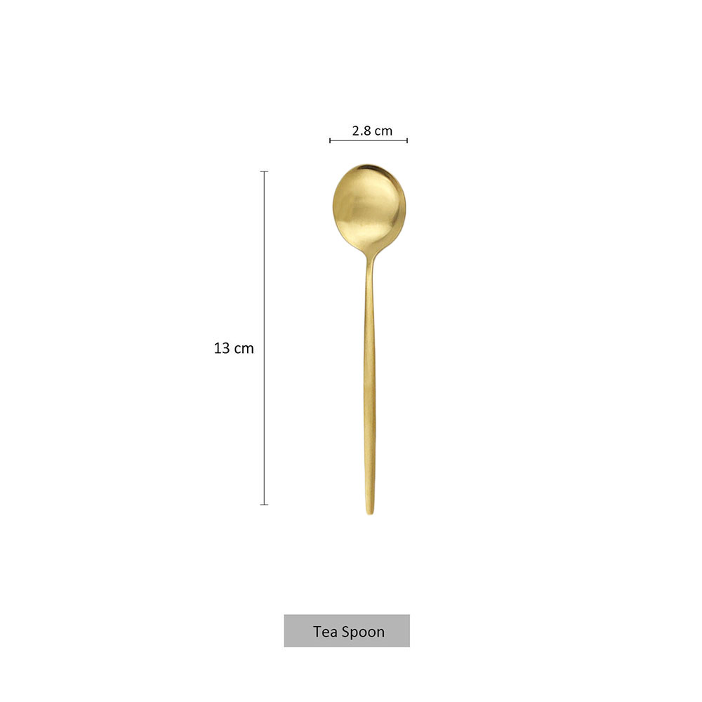 6Pcs Small Matte Spoon Tea Cof - Kitchen Gadgets Gold บทวิจารณ์และราคา
